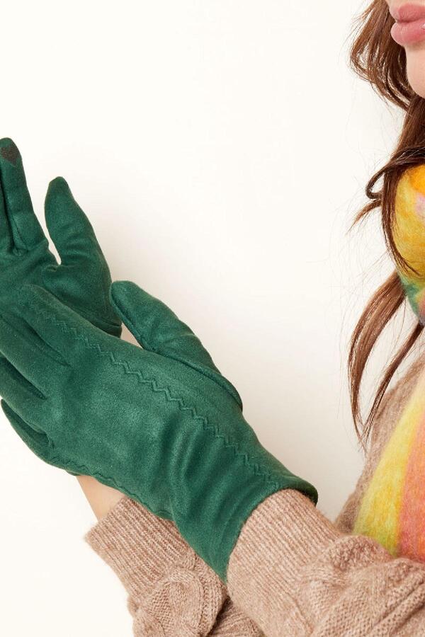 Handschoenen met golvende stiksels